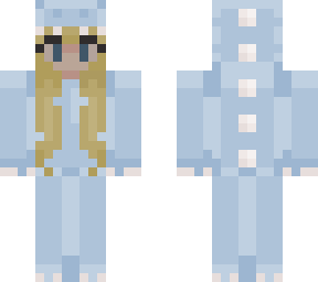 blond girl blue onesie classic