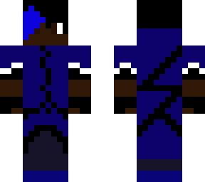 blue lightning mage fairy tail skin with hair dyed blue and blue gloves