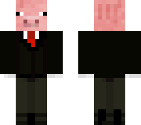 pig in a tuxedo