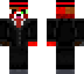 red panda half apple in a suit