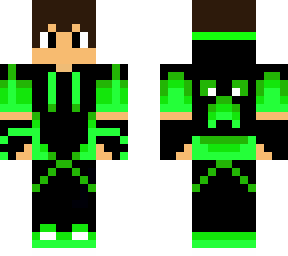 green gamer boy creeper hoodie