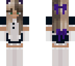 my base w/ maid dress cat
