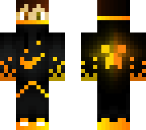 orange gamer with glowing creeper