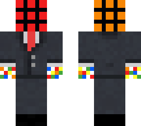rubik cube in suit