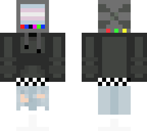 trans flag tv head (has little of polyamory and poly***ual  lag at bottem )