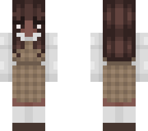 black girl w/ beige plaid dress