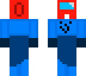 blue man carrying amoogus