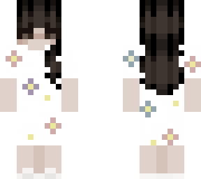 cute girl with flower dress  ?_?