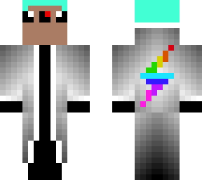 cute rainbow lightning bolt scientist