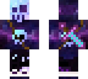 galaxy skeleton with sword