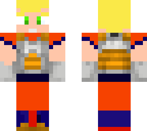 goku con traje de saiyajin (en super saiyajin)