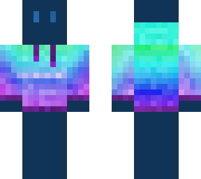 navy blue character with hoodie