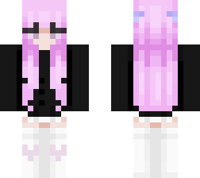 pink hair black clothes