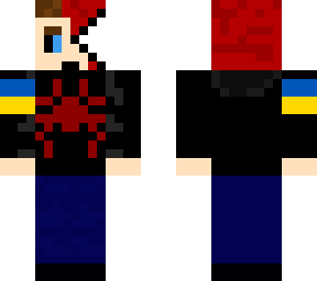 scared spiderman with ukraine flag