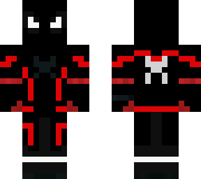 spiderman red and white black
