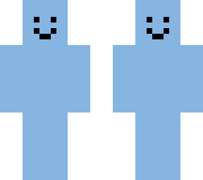 bright blue alien with 4 face's
