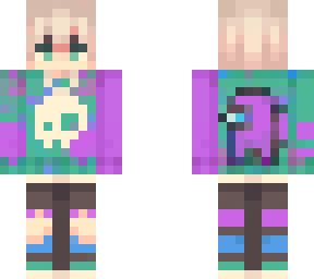 green blue purple pink amongus