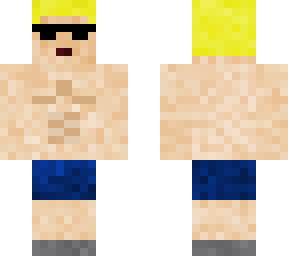 muscular man strong blonde boy