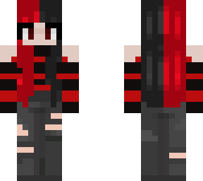 red and black egirl skin