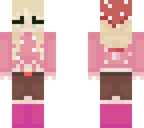 blonde girl (mushroom themed)
