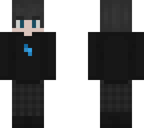 boy in black hoodie with bolt longer hair (original by robicon)