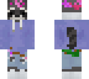 flower racoon boy