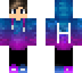 h letter skin with dark blue eyes