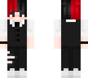 half red half black
