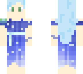 lady in dress with water spirit/blob