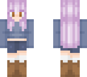 pastel lilac hair girl