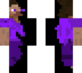 purple half evil nether steve