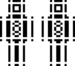 white & black