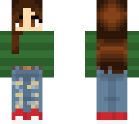 green girl brown hair brown eyes(fixed)
