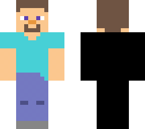 half built glitched steve