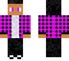 purple, pink and black flannel