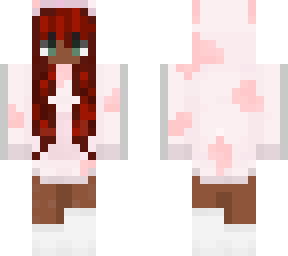red hair black cow girl
