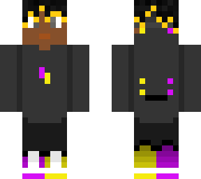 yellow and purple glowing hoodie
