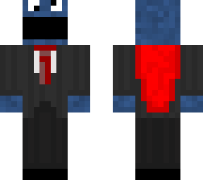 cookie monster with suit