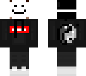 cool skin with mask and yinyang on back