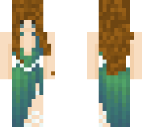 girl in a green dress