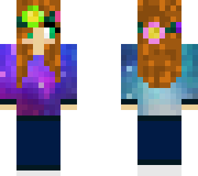 girl with a  space pullover