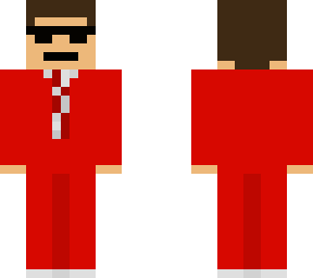red suited man