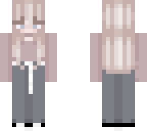 soft pink grey jeans girl