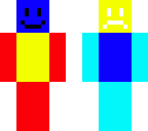 two-faced skin made by joyisnothere but with bob and inverted bob colors