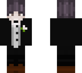 ash with wedding suit