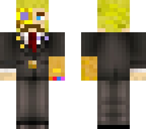 blonde suit with gauntlet