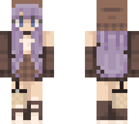 cute outfit (purple hair/slim)