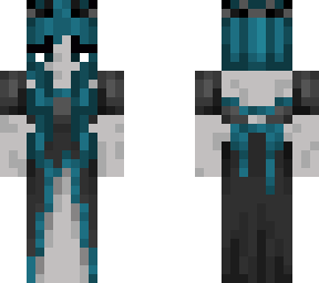 devil ghost black/ teal dress
