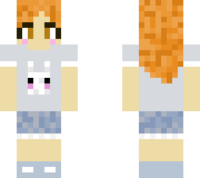 ginger hair bunny t-shirt with jeans. 