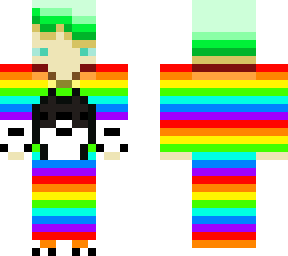 green haired boy in pyjamas
